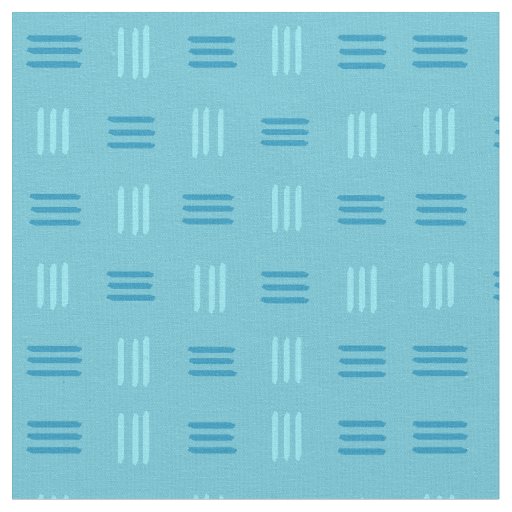 Mid Century Modern Patterned Lines (Sky Blue) Fabric