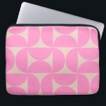 Mid Century Modern Peach And Pink Preppy Pattern Laptop Sleeve<br><div class="desc">Retro mid century modern pattern – abstract geometric shapes – minimalist pattern in peach / beige and pink.</div>