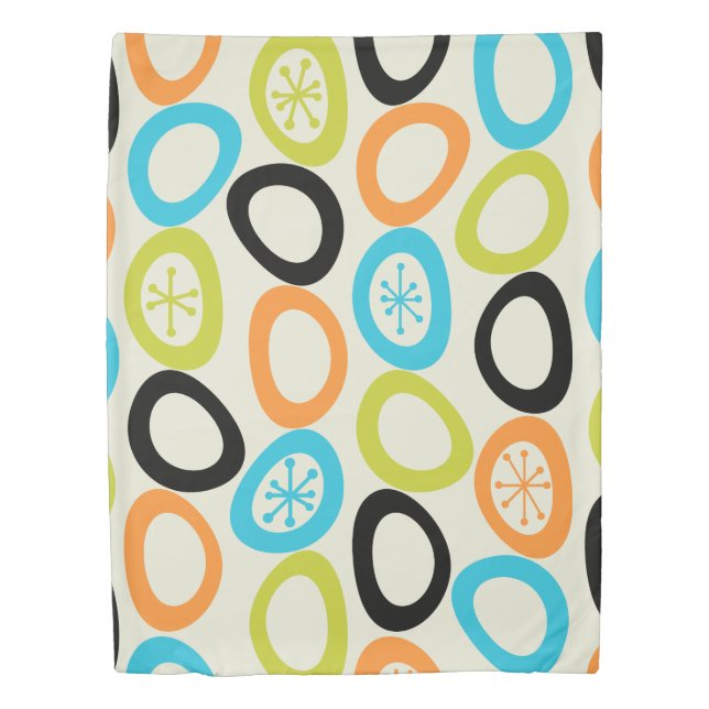 Mid Century Modern Pebbles 3 Duvet Cover (Front)