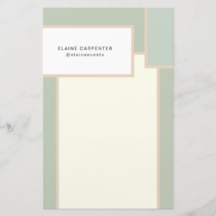 mid century modern Personalized Stationery Paper