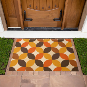Mid century Modern Petal Pattern Doormat