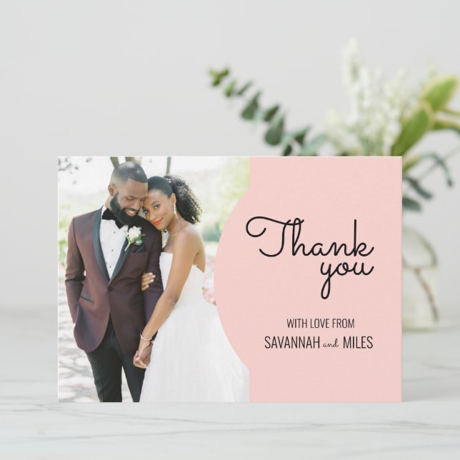 Mid Century Modern Photo Thank You Notes Invitatio Invitation (Standing Front)