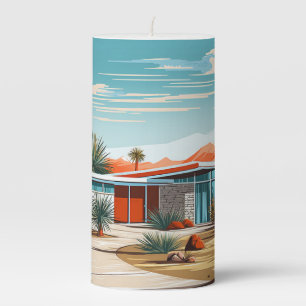 Mid-Century Modern Pillar Candle