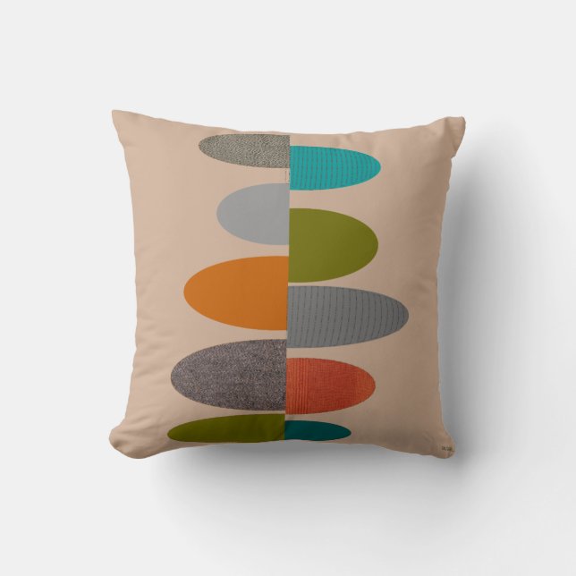 Mid-Century Modern Pillow Ovals Pattern #61 (Front)