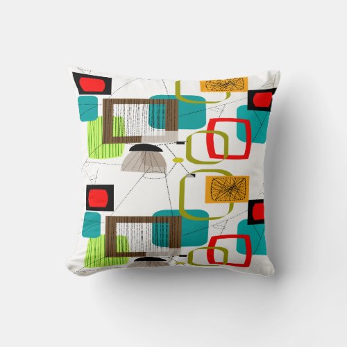 Mid_Century Modern Pillow Rectangles and Circles I
