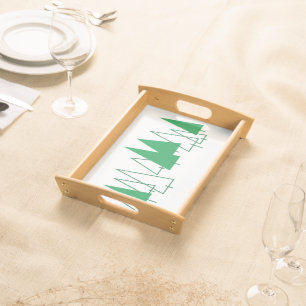 Mid Century Modern Pine Trees Serving Tray