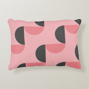 Mid-Century Modern Pink and gray Accent Pillow