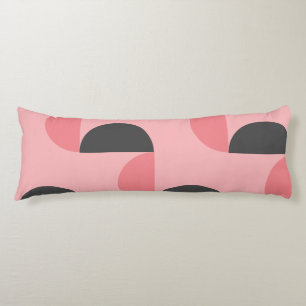 Mid-Century Modern Pink and gray Body Pillow