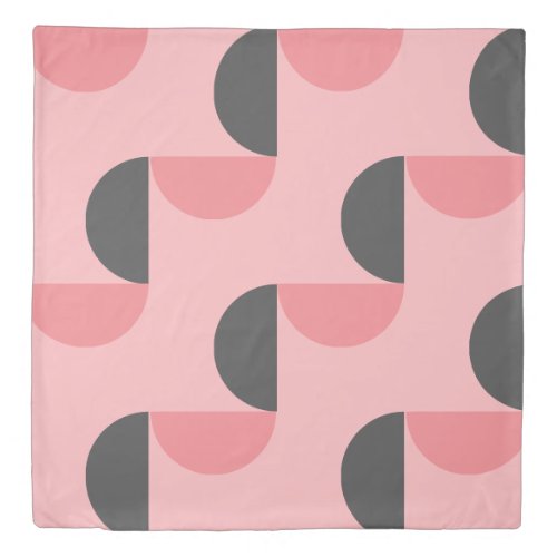 Mid_Century Modern Pink and gray     Duvet Cover