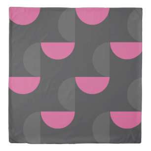 Mid-Century Modern pink and gray Duvet Cover
