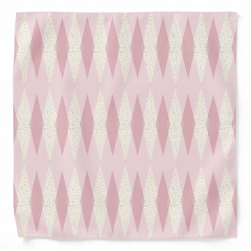 Mid Century Modern Pink Argyle Bandana