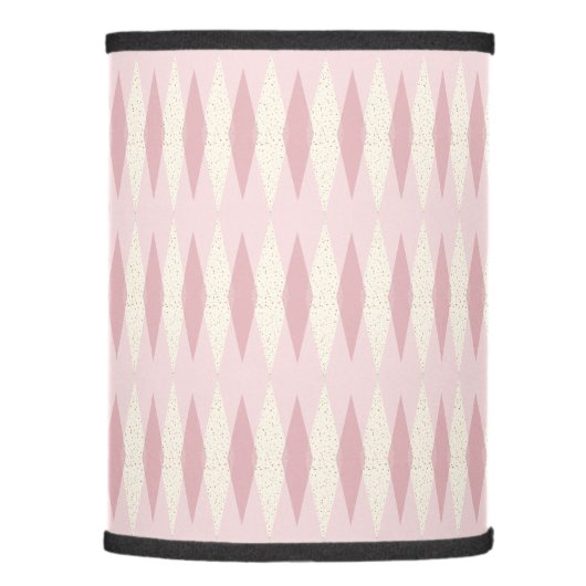 Mid Century Modern Pink Argyle Lamp Shade (Right)