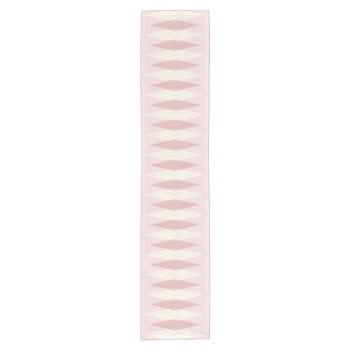 Mid Century Modern Pink Argyle Table Runner