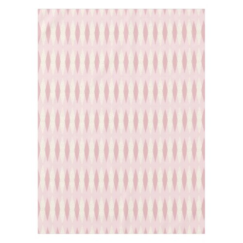 Mid Century Modern Pink Argyle Tablecloth
