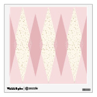 Mid Century Modern Pink Argyle Wall Decal
