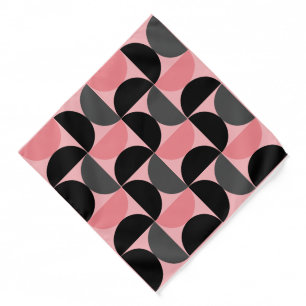 Mid-Century Modern Pink black and gray Bandana