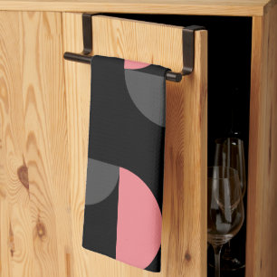 Mid-Century Modern Pink black and gray Kitchen Towel