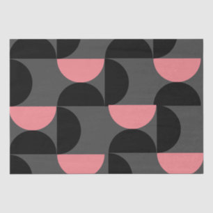 Mid-Century Modern Pink black and gray Tissue Paper