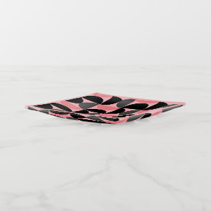 Mid-Century Modern Pink black and gray  Trinket Tray