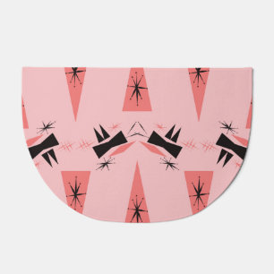 Mid-Century Modern: Pink Coral Pattern. Doormat