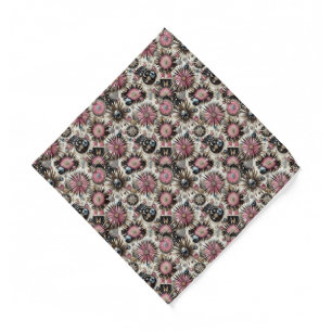 Mid Century Modern Pink Diamonds Pocket Square Bandana