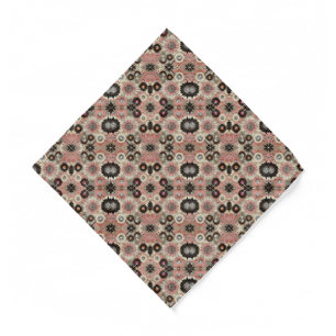 Mid Century Modern Pink Diamonds Pocket Square Bandana