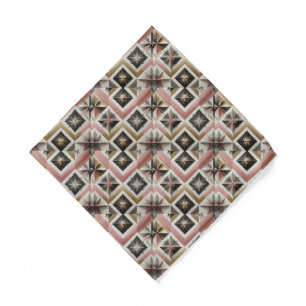 Mid Century Modern Pink Diamonds Pocket Square Bandana