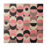 Mid-century Modern Pink Pattern Ceramic Tile at Zazzle