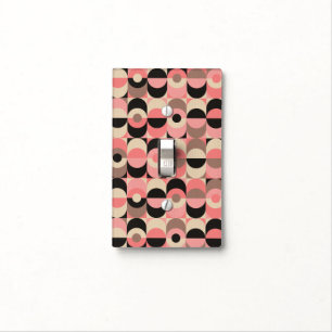 Mid-Century Modern Pink Pattern Light Switch Cover