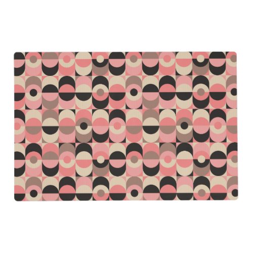 Mid_Century Modern Pink Pattern Placemat