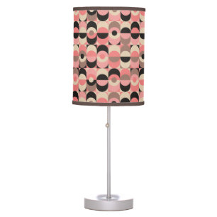 Mid-Century Modern Pink Pattern Table Lamp