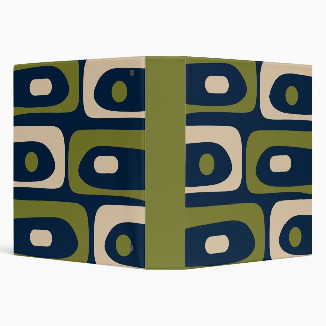 Mid Century Modern Piquet Abstract Pattern 3 Ring Binder (Background)