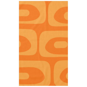 Mid-century Modern Piquet Pattern Orange Tablecloth