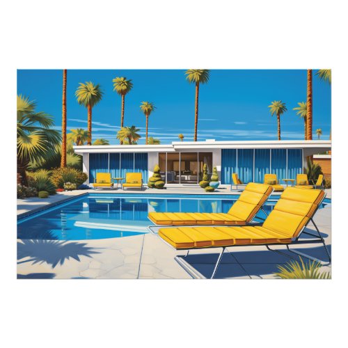 Mid_century Modern Pool Photo Print