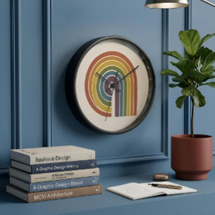 Mid-Century Modern Pride Wall Clock