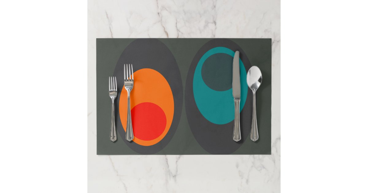 Mid Century Modern Print 25 TEARAWAY PLACEMATS Zazzle