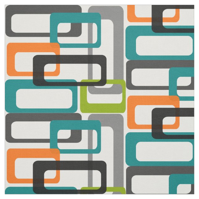 Mid Century Modern Print Fabric (Swatch)