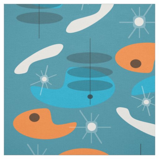 Mid Century Modern Print Fabric