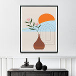Mid-Century Modern Printable Art Poster<br><div class="desc">Add a touch of modern Scandinavian design to your home with this stunning abstract landscape print. Featuring a stylized tree branch, the sun, a rainbow, and a cloud, this image captures the beauty of nature in a unique and contemporary way. The muted colors and minimalist design make this print the...</div>