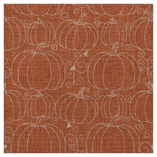 Mid-Century Modern Pumpkin Orange Fabric