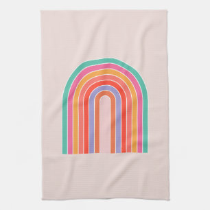 Mid Century Modern Rainbow Kitchen Towel