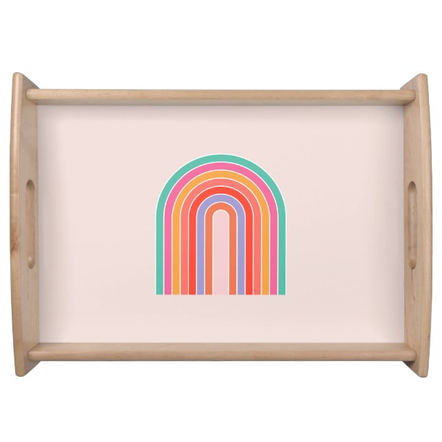 Mid Century Modern Rainbow Serving Tray (Front)