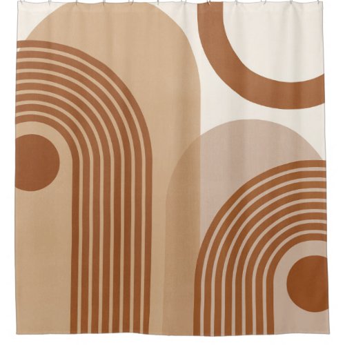 Mid century Modern Rainbow Shower Curtain