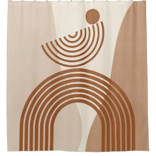 Mid century Modern Rainbow Shower Curtain