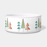 mid century modern rainbow trees blush teal simple bowl<br><div class="desc">Modern trees with a colorful rainbow design. With hints of blush and teal.</div>