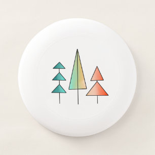 mid century modern rainbow trees blush teal simple Wham-O frisbee