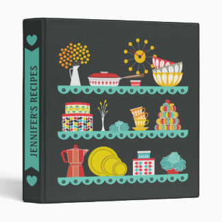Mid Century Modern Recipe Binder