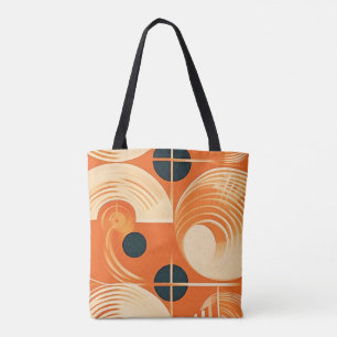 Mid Century Modern Record Inspired Tote Bag