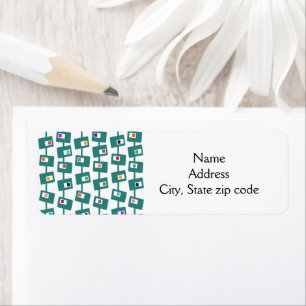 Mid-Century Modern Rectangles and Squares Label