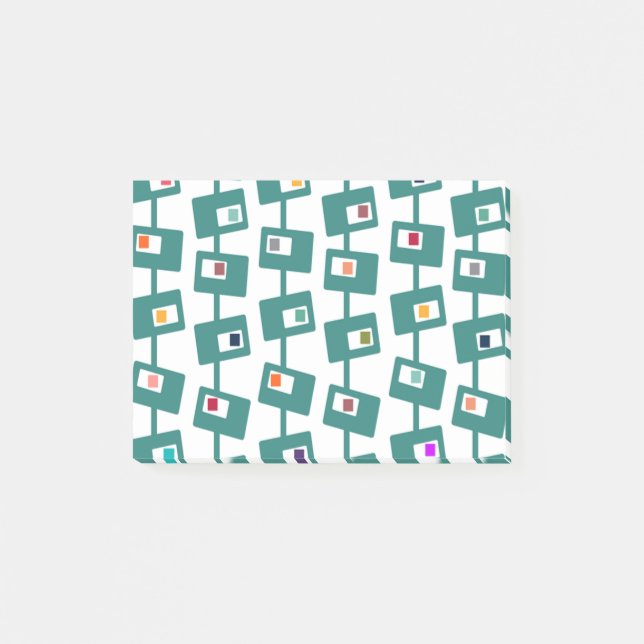 Mid-Century Modern Rectangles and Squares Post-it Notes (Front)